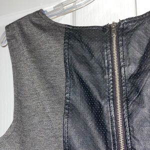 Black & Grey Leather Dress